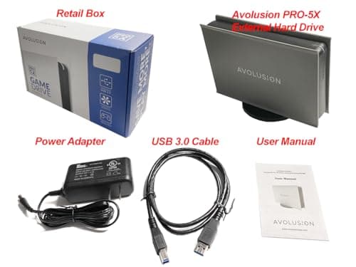 Avolusion PRO-5X (Grey) 18TB USB 3.0 External Hard Drive for PC, Mac, Xbox (Renewed) 5