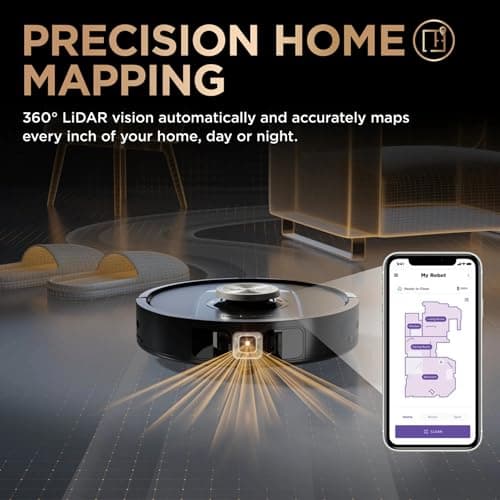 Shark Robot Vacuum & Mop Combo, PowerDetect NeverTouch Pro, Self-Emptying, Self-Refill with Self-Clean Pad Wash & Dry, 60-Day Capacity, 30-Day Refill Tank, RV2820ZE (Renewed) 9