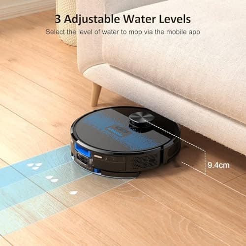 Lubluelu Robot Vacuum and Mop Combo 4000Pa, LiDAR Navigation, 2-in-1 Laser Robotic Vacuum Cleaner, 5 Editable Mapping, 10 No-go Zones, WiFi/App/Alexa, Vacuum Robot for Pet Hair, Carpet, Hard Floor 6