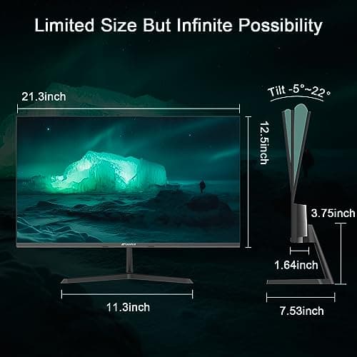 SANSUI 24 inch Monitor, IPS Display Computer Monitor with Built-in Speakers, 100Hz Monitor VESA Mount with HDMI Inputs, FHD Monitor for Home Office (ES-24x3A HDMI Cable Included) 7