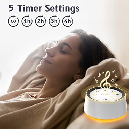 Brown Noise Sound Machine with 30 Soothing Sounds 12 Colors Night Light White Noise Machine for Adults Baby Kids Sleep Machines Memory Function 36 Volume Levels 5 Timers for Home Office Travel 5