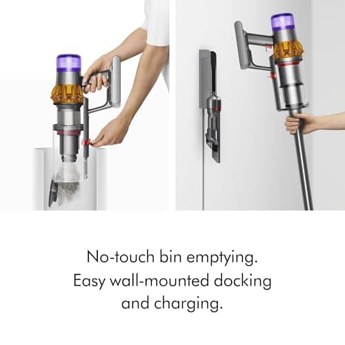 Dyson V15 Detect Plus Cordless Vacuum, Illumination Reveals dust, 240AW, 3 Power Modes, Up to 60 Minutes,² Deep Cleans Hard Floors and Carpets, Detangles pet Hair, Converts to Handheld 10