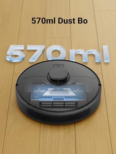 DREAME D9 Max Gen 2 Robot Vacuum and Mop Combo, LDS Navigation, 6000Pa Strong Suction Power, 240mins Runtime, 2-in-1 Sweep and Mop, WiFi, APP, Voice Control 6