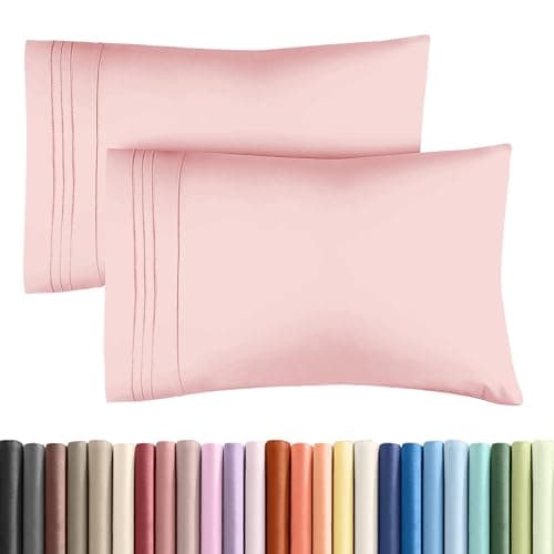 Queen Pillow Cases Set of 2 - Ultra Soft Hotel Quality Pillowcase Covers - Comfy, Cozy & Wrinkle Free - Shrinkage, Stain & Fade Resistant - Machine Washable Pillow Protectors - 2 Piece Set - Baby Pink