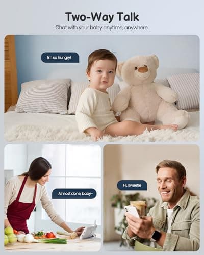 Baby Monitor with Camera and Audio WiFi/No WiFi: Baby Monitor WiFi Smartphone APP Control NightVision 4.3' Screen Smart Video Baby Monitor with Remote PTZ 2-Way Talk Motion & Cry Alert(Only 2.4G WiFi) 6
