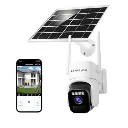 COOHILIGH 4G LTE Cellular Solar Powered 3MP 2K No WiFi Security Camera,PTZ Wireless Outdoor 360° View, PIR Motion Detection, Color Night Vision, 2 Way Talk, Built in SIM Card