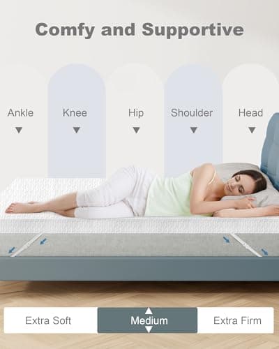 Slumbrae 4 Inch Full XL Mattress Topper, 40D High-Density Memory Foam Mattress Topper Full Extra Long for Dorm Beds, 320GSM Bamboo Viscose Cover Non-Slip Washable College Bed Topper, White 3