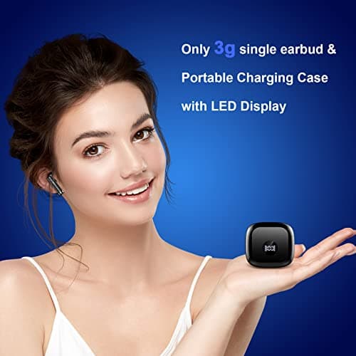 Wireless Earbuds, Bluetooth 5.4 Ear Buds LED Power Display Headphones Bass Stereo, Bluetooth Earbuds in-Ear Noise Cancelling Mic, 40H Playback Mini Case IP7 Waterproof Sports Earphones for Android iOS 5