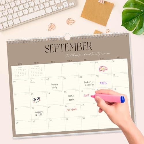 GuassLee Desk Calendar 2026-2027, 19-Month Hanging Desk/Wall Calendar From 2026 Jun-2027 Dec., 14" X 11" Monthly Planner With Thick Paper Spiral Bound For Office Home School Organizing & Planning 5