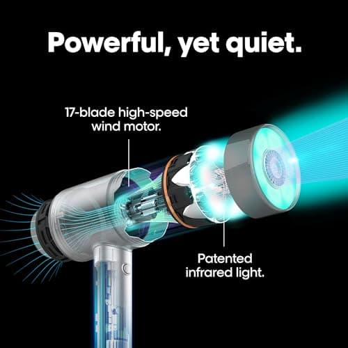 AirLight Pro Hair Dryer - Augmented with Infrared Light, Tested on All Hair Types, Fast Drying Without Damage 9