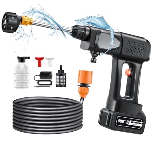 Saker Portable Cordless Pressure Washer,20000mAh Battery Washer,520PSI High Pressure Power Washer, 6-in-1 Nozzle,Suitable for Car Washing,Garden,Fence,Household Cleaning, and Crop Washing