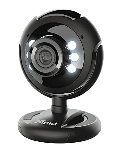 Trust Spotlight Pro Webcam with Microphone, LED Lights and Smart Stand, Videocamera, USB Plug and Play, Web Camera for Video Calling, Skype, Teams, Zoom, PC, Computer, Laptop, Mac - Black