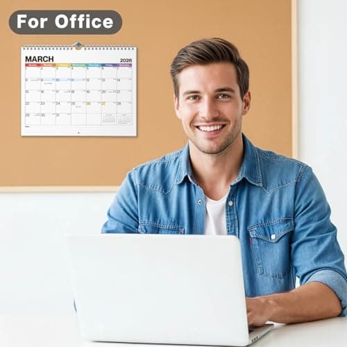 Dunwell 8.5x11" Wall Calendar 2026 (Colorful), Use January to December 2026, Hang on Wall or Use as 8.5 x 11 Office Desk Calendar 7