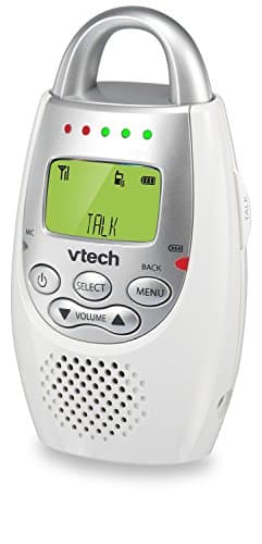 VTech Communications DM221 Audio Baby Monitor with up to 1,000 ft of Range, Vibrating Sound-Alert, Talk Back Intercom & Night Light Loop, White/Silver 11