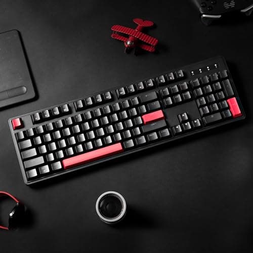 LEMOKEY X3 Wired Mechanical Gaming Keyboard, 100% Layout with QMK/VIA Programmable Keyboard, Red Switch，Red Backlit for Windows 7