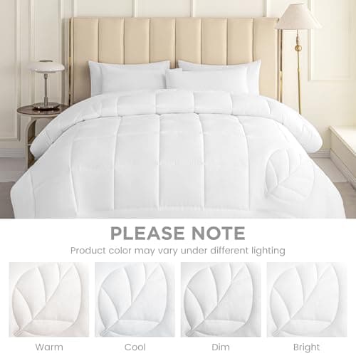 Sophia & William Tencel Lyocell Bed Comforter Queen, Cooling Lightweight All-Season Fluffy Comforter Queen, Quilted Duvet Insert 8