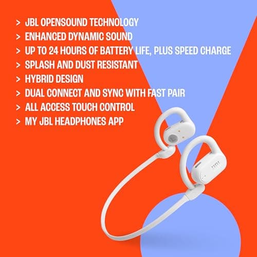 JBL SoundGear Sense - True Wireless Open-Ear Headphones, JBL OpenSound Technology, Splash and dust Resistant, 4 mics for Crisp, Clear Calls, Up to 24 Hours of Battery Life, Plus Speed Charge (Black) 8