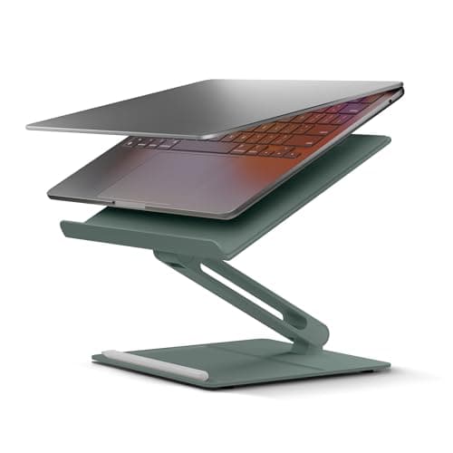 Native Union Desk Laptop Stand – Height Adjustable Ergonomic Computer Stand – Compatible with MacBook Air/Pro, iPad, Dell, HP, Lenovo, Microsoft Surface & Laptops & Tablets Up to 5kg (Slate Green)