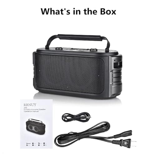 RRNUY Portable Bluetooth Speaker 300W Peak Big Powerful Loud Sound Deep Bass Large Wireless Boombox with Subwoofer DSP Led Light for Home Party Outdoor Gatherings Camping Backyard 9