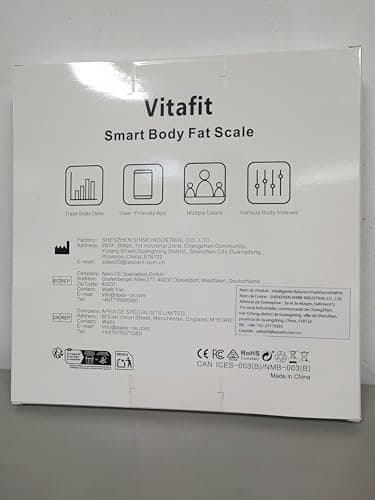 Vitafit Smart Bathroom Scale for Body Weight, Weight Scale Professional Factory Since 2001, App Sync 13 Body Composition Analyzer BMI, Body Fat and Muscle, 400lb, LED, Black 9