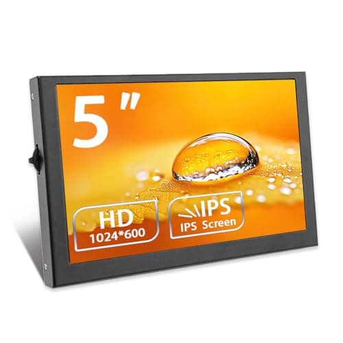 JniTyOpt 5inch WSVGA 1024 * 600 High Pixel Display 100% SRGB Without Touch Panel HDMI-Compatible Module for Raspberry pi 3/3B/3B+/4/4B Orange pi Banana pi MINI PC