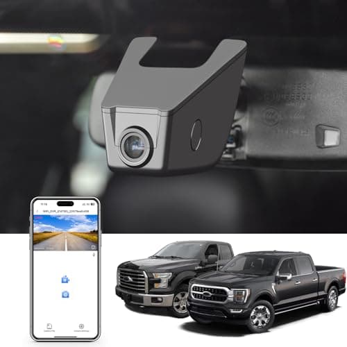 Mangoal 4K Dash Cam fit for Ford F150 2013-2017 F250/F350 Super Duty 2015-2019 XLT Lariat King Ranch Raptor Limited Platinum (Model B), UHD 2160P Video, WiFi and Free App,128GB Card