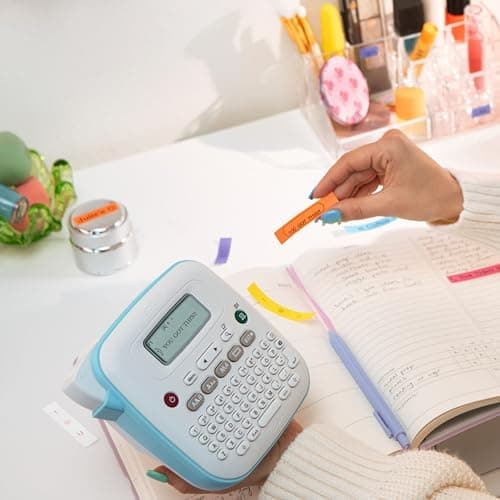 Brother P-Touch PT-N20 Personal Desktop Label Maker, Portable, Handheld and Prints, P-Touch Btag ~½” (12mm) Wide Color Personalized Label Tapes 11