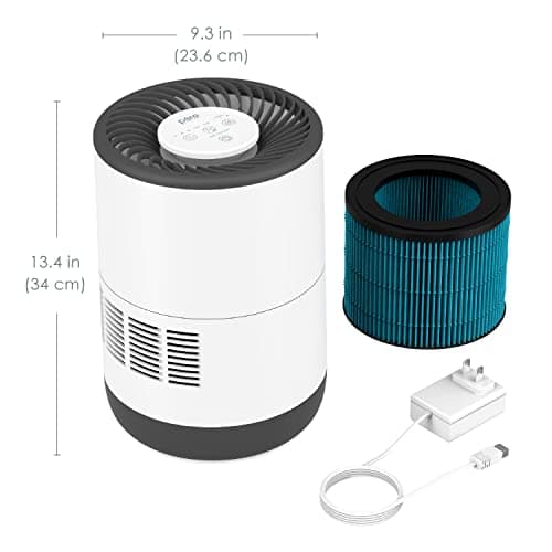 Pure Enrichment MistAire Eva - Mist-Free Evaporative Humidifier with Antibacterial Filter, 2.8-L Tank, 4 Speeds, Large Room Coverage up to 500 sq. ft., Night Light, Auto Shut-Off Timer, No White Dust 6