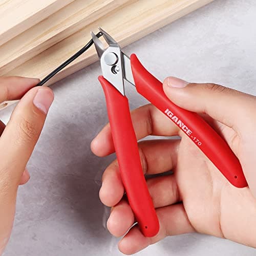 IGAN-170 Wire Cutters, Precision Electronics Flush Cutter, One of the Strongest and Sharpest Side Cutting pliers with an Opening Spring, Ideal for Ultra-fine Cutting Needs. 5