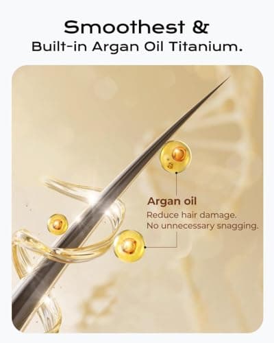 Titanium Flat Iron Hair Straightener for Natural Hair, 2 inch Hair Straightener for Thick Hairs, Silk Press Flat Iron Wide Plate 7