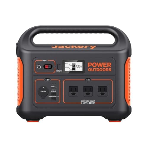Jackery Explorer 880 Portable Power Station, 880Wh Capacity with 3x1000W AC Outlets, Solar Generator for Home Backup, Emergency, Outdoor Camping(Renewed)