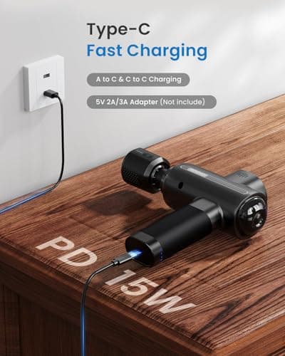 RENPHO Active Thermacool Massage Gun Deep Tissue with Heat and Cold Head, Back Massager, Muscle Massager with Carry Case, Percussion Body Muscle Masajeador for Men Women Athletes 6