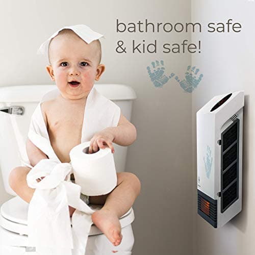 Heat Storm Wave Floor to Wall Infrared Space Heater with Attachable Feet, Remote Control, Built in Thermostat, 500-1000 Watts, 13x4x17 in, With Feet 8