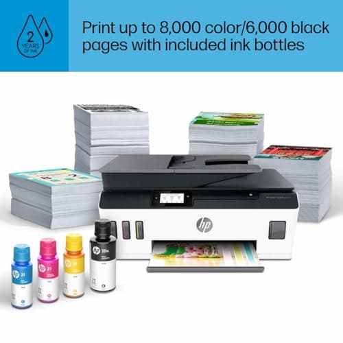 HP Smart Tank Plus 651 Wireless All-in-One Printer, Ink Tank Printer-for-Home Use, 2 Years of Ink Included Auto Document Feeder, Mobile Print, Scan, Copy, Fax, an EcoTank Alternative (7XV38A) 10