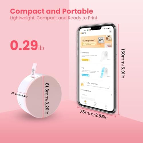 Label Maker Bluetooth - Mini Label Printer HP3, Mini Label Maker Machine with Tape Waterproof for Kitchen Storage, Home Edit Label, Tags 5