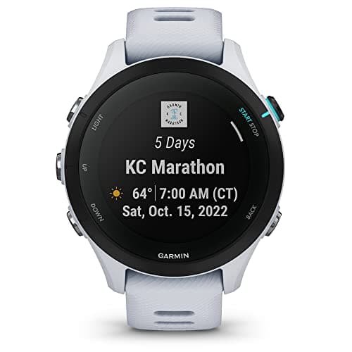 Garmin 010-02641-21 Forerunner 255 Music GPS Smartwatch Whitestone | Official USA Partner Model | Bundle with 2 YR CPS Enhanced Protection Pack 7
