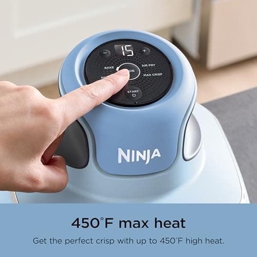 Ninja Crispi 4-in-1 Glass Air Fryer | 450°F | Non-Toxic | 4QT & 6-Cup Glass Containers w/Lids | Microwave, Freezer, Dishwasher Safe | Max Crisp, Air Fry, Bake, Recrisp | Periwinkle | FN101PL 9