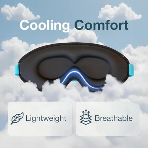 MyHalos® Sleep Mask – 3D Blackout Eye Mask for Women & Men, Side Sleepers, Zero Pressure Memory Foam Eyelash Friendly, Breathable,Award-Winning Sleep Aid for Travel (Black, 1 Count (Pack of 1)) 6