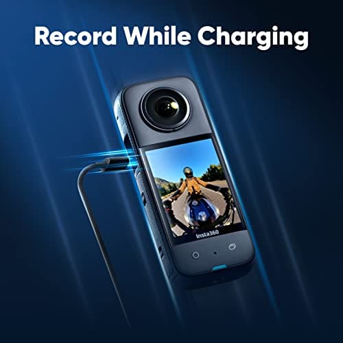 Insta360 X3 Motorcycle Kit (New Version) - Waterproof 360 Action Camera with 1/2" 48MP Sensors, 5.7K 360 Active HDR Video, 72MP 360 Photo, 4K Single-Lens, 60fps Me Mode, Stabilization 8