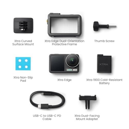 Xtra Edge Action Camera, 1/1.3" Sensor & 4K Cinematic Video, Hyper Stabilization, Waterproof Camera to 52 Ft, 3-Hour Battery, Universal Quick Mount, Vlogging Camera for Adventure Photography 6
