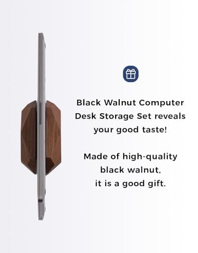 Nuvograin Adjustable Vertical Laptop Stand, MacBook Holder Wood, Wooden Laptop Stand,Vertical Laptop Holder for Desk, Width Adjustable Dock Fits All MacBook/Surface Pro 6