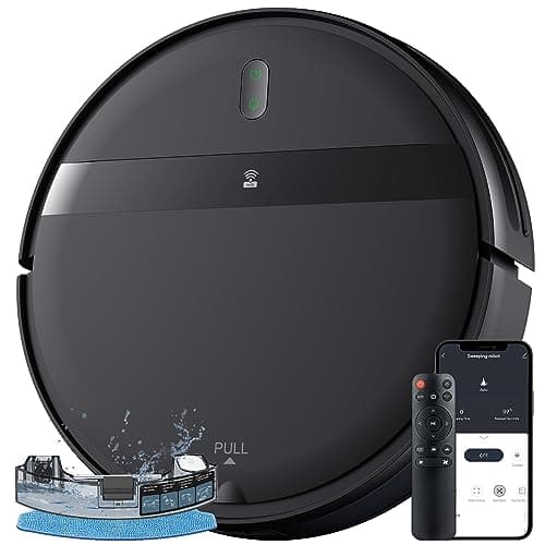 Kilgone Robot Vacuum, 1800Pa Robotic Vacuum Powerful Suction, Self-Charging, Robot Vacuum Cleaner, 120min Runtime, Slim, for Pet Hair Carpet Hard Floor