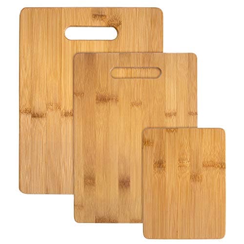 Totally Bamboo Cutting Boards for Kitchen, Set of 3 – Bamboo Wood Cutting Board Set in Large, Medium & Small Sizes