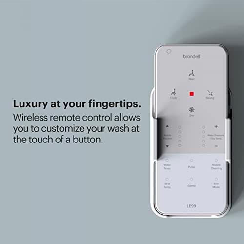 Brondell LE99 Bidet Toilet Seat, Fits Elongated Toilets, Electric Bidet with Remote, Warm Air Dryer, Strong Wash Mode, Stainless-Steel Nozzle, Saved User Settings & Easy Installation 5