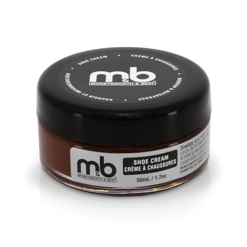 M&B Shoe Cream, Shoe Polish for Leather Shoes, Leather Conditioner for Shoes, Shoe Accessories, Cognac, 1.7 oz. 2