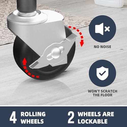 STO STO Laundry Sorter 2 Section, 2 Bag Laundry Hamper, Rolling Laundry Cart, Laundry Basket with Heavy Duty Lockable Wheels and Removable Bag for Clothes Storage, Black 5