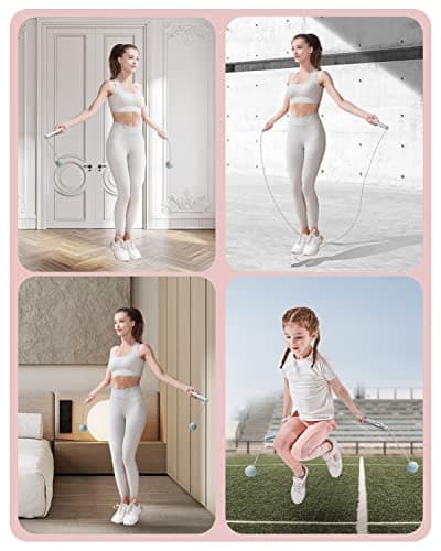 YOTTOY Cordless Jump Rope with Counter - Ropeless Jump Rope 2 In 1 with Large Cordless Ball-Weighted for Women with LCD Display (Blue) 9