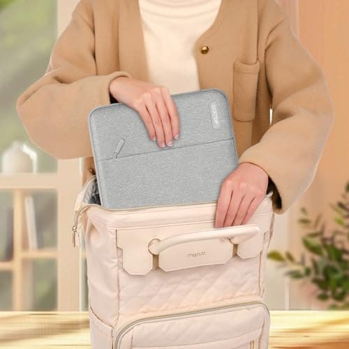 MOSISO Laptop Case 13.3 inch, 13-13.3 inch Laptop Sleeve Compatible with MacBook Air/Pro 13/Pro 14 M5 M4 M3 M2 M1, HP Dell ASUS Lenovo,Polyester Vertical Computer Sleeve Bag with Pocket, Gray 8