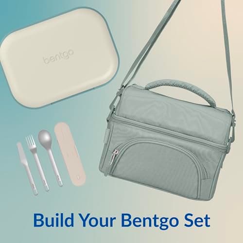 Bentgo Chill Max Leak-Proof XL Lunch Box - Included Ice Pack Keeps Food Cold; 5-Cup Capacity for Adults & Ages 8+, 3 or 4 Compartment Bento Box, BPA-Free, Dishwasher Safe (Bone & Glacier Blue) 8