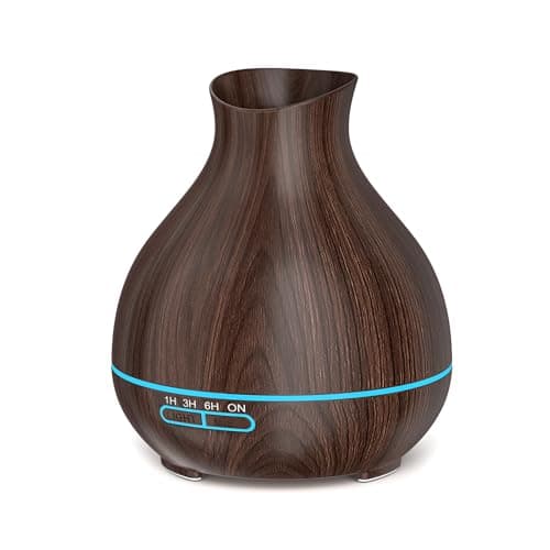 BZseed Aromatherapy Essential Oil Diffuser, 550ml Ultrasonic Fragrant Oil Large Room Humidifier, Diffusers for Home with Timer and Waterless Auto-Off, 7 Color LED Lights,Cool Mist Humidifiers